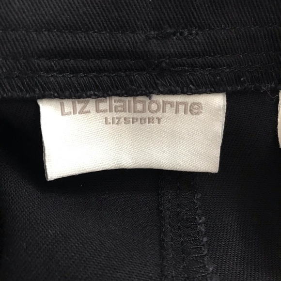 Liz Claiborne Lizsports Black Pleated Pants Trousers - Picture 3 of 14